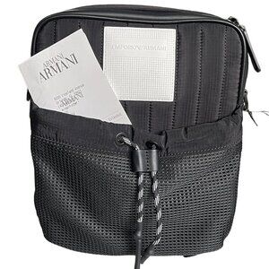Emporio‎ Armani Black Nylon Messenger Bag. Shoulder Bag, NWT